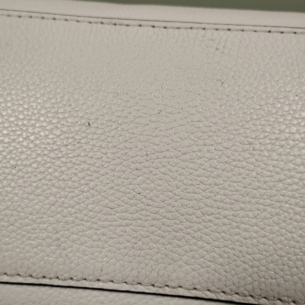 Authentic Coach 57107 Turnlock Chain Tote Chalk Pebbled Leather Shoulder Bag - Picture 9 of 16